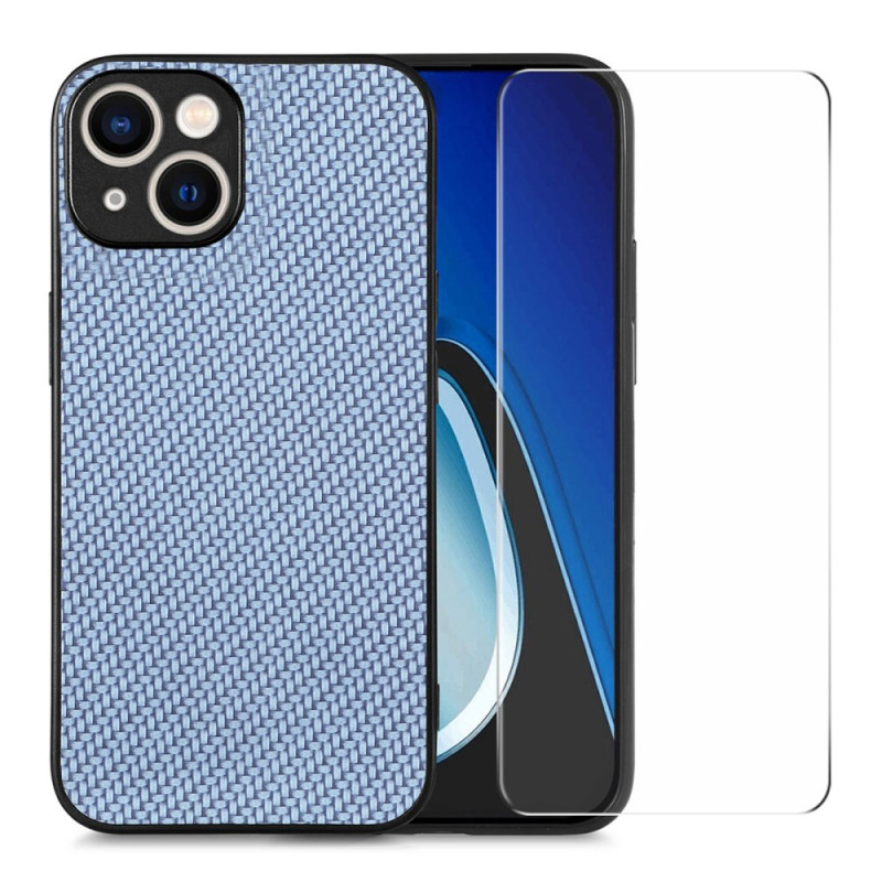 Coque iPhone 14 Plus Fibre Carbone avec Protecteur Écran