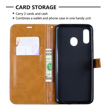 Cover Samsung Galaxy A30 Tissu Et Effet Cuir