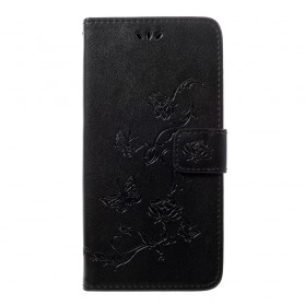 Case Samsung Galaxy A50 Butterflies and Flowers with Strap