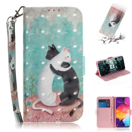 Case Samsung Galaxy A50 Friends Cats with Strap