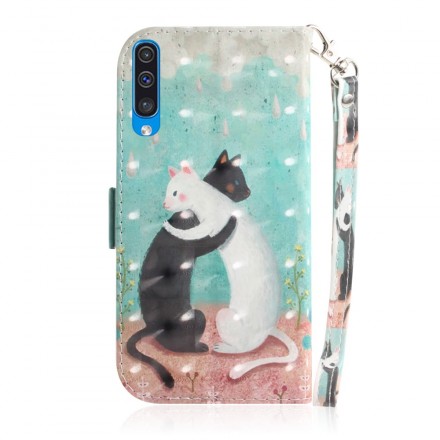 Case Samsung Galaxy A50 Friends Cats with Strap