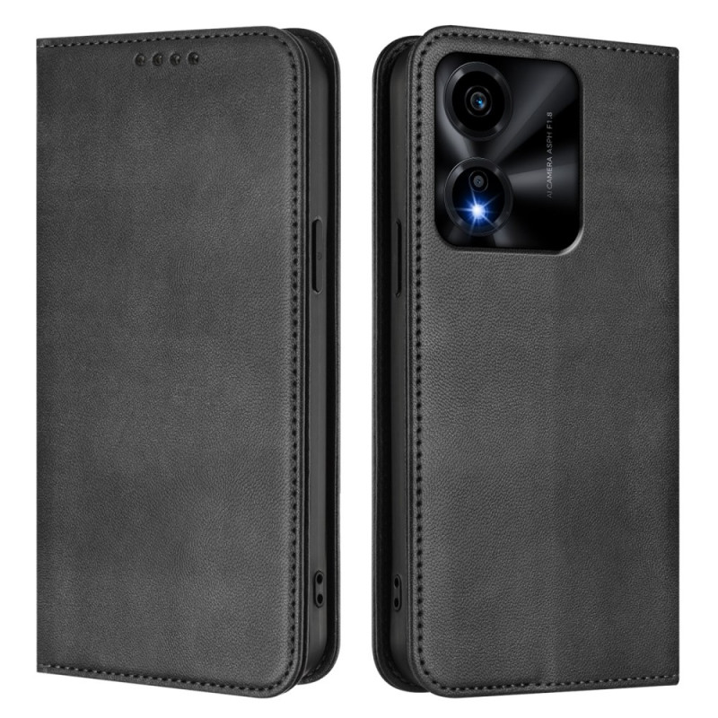 Honor X5c Plus Leather Effect Tan Flip Cober