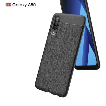 Samsung Galaxy A50 Leather Case Lychee Effect Double Line