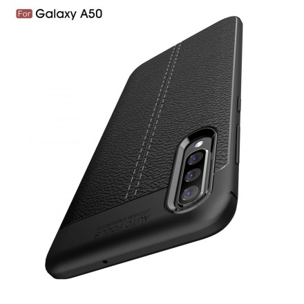 Samsung Galaxy A50 Leather Case Lychee Effect Double Line