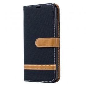 Case Huawei Y6 2019 Fabric and Leather Effect with Strap