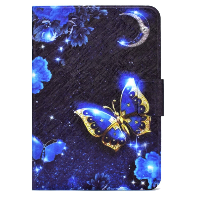 Samsung Galaxy Tab S11 Blue and Gold Butterfly Case