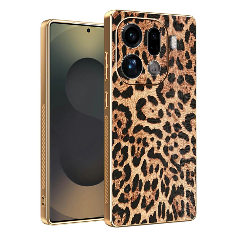 Case Oppo Find X9 Pro 5G Leopard Pattern with Gold Finish