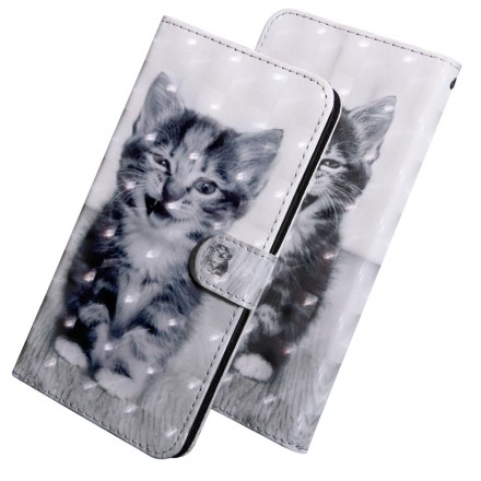 Case Samsung Galaxy A50 Cat Black and White