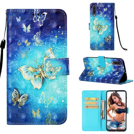 Samsung Galaxy A50 Gold Butterfly Case
