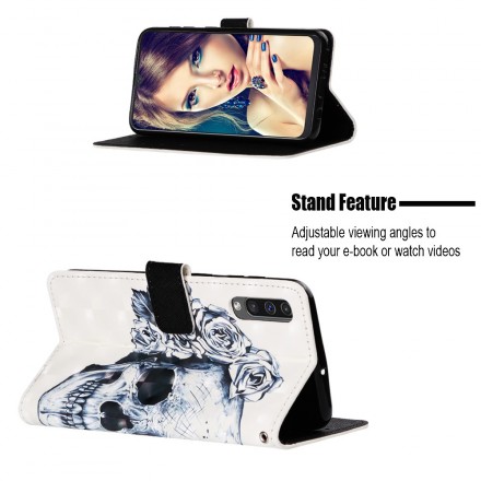 Samsung Galaxy A50 Flowered Skull Case Samsung Galaxy A50 Flowered Skull Case