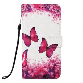 Case Samsung Galaxy A50 Red Butterflies