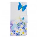 Case Samsung Galaxy A40 Butterflies and Flowers Painted