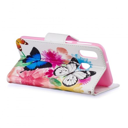 Case Samsung Galaxy A40 Butterflies and Flowers Painted