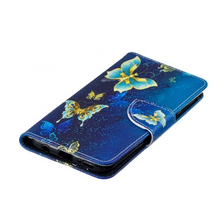 Samsung Galaxy A40 Gold Butterfly Case