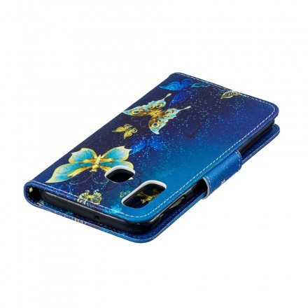 Samsung Galaxy A40 Gold Butterfly Case