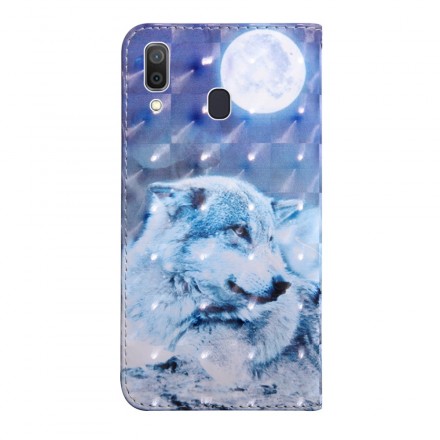 Case Samsung Galaxy A40 Wolf with Moonlight