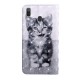 Case Samsung Galaxy A40 Cat Black and White