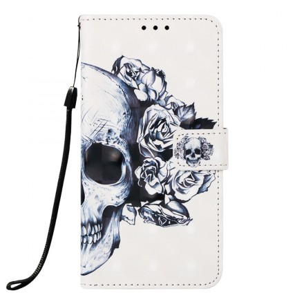 Samsung Galaxy A40 Flowered Skull Case
