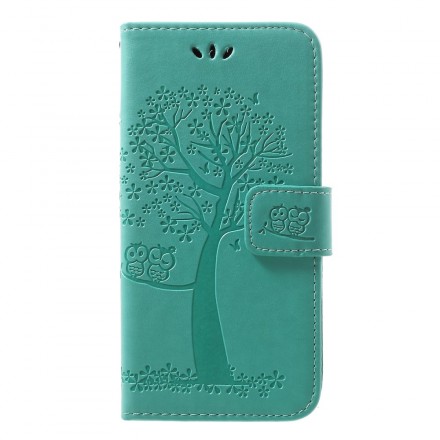 Case Samsung Galaxy A40 Tree and Owls with Strap