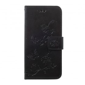 Case Samsung Galaxy A40 Butterflies and Flowers with Strap