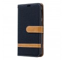 Samsung Galaxy A40 Fabric and Leather Effect Case with Strap