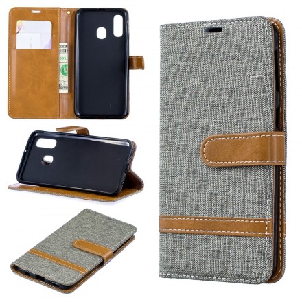 Samsung Galaxy A40 Fabric and Leather Effect Case with Strap Samsung Galaxy A40 Fabric and Leather Effect Case with Strap