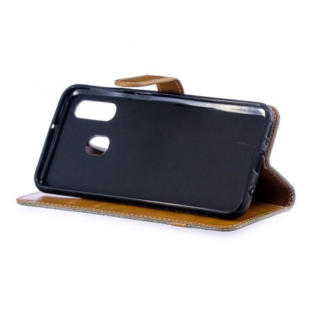 Samsung Galaxy A40 Fabric and Leather Effect Case with Strap Samsung Galaxy A40 Fabric and Leather Effect Case with Strap