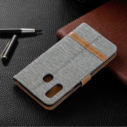 Samsung Galaxy A40 Fabric and Leather Effect Case with Strap Samsung Galaxy A40 Fabric and Leather Effect Case with Strap