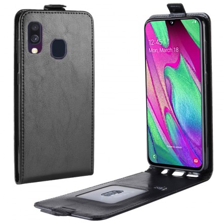 Samsung Galaxy A40 Foldable Leather Effect Case