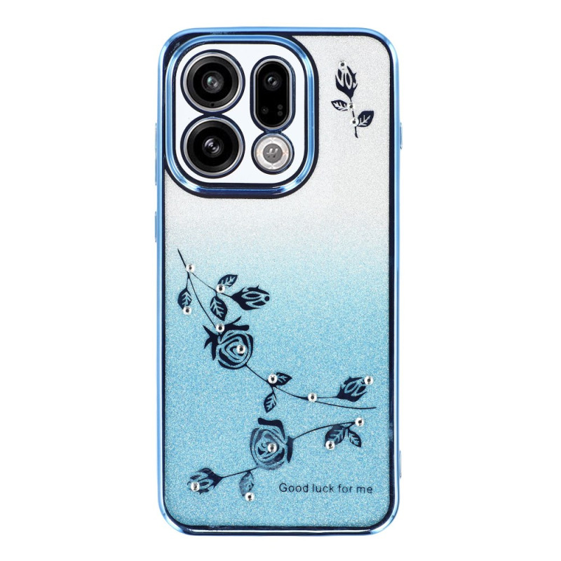 Oppo Find X9 5G Case Flowers and Glitter KADEM