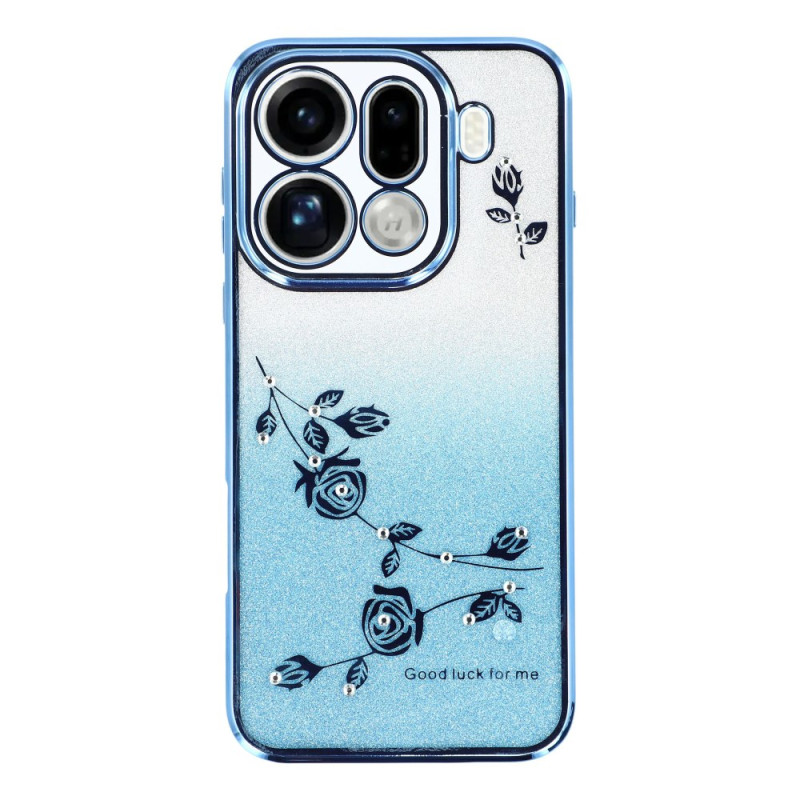 Oppo Find X9 Pro 5G Case Flowers and Rhinestones KADEM