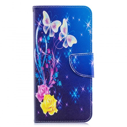 Samsung Galaxy A70 Gold Butterfly Case