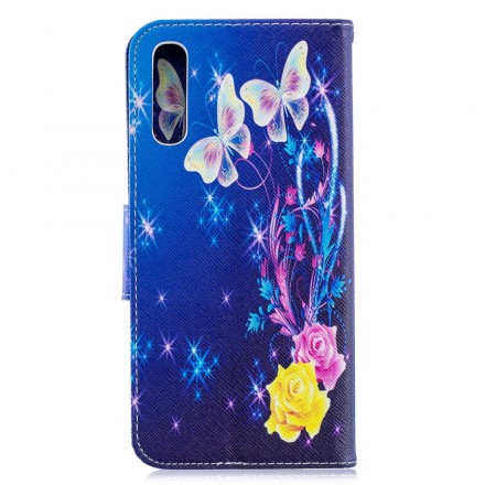 Samsung Galaxy A70 Gold Butterfly Case