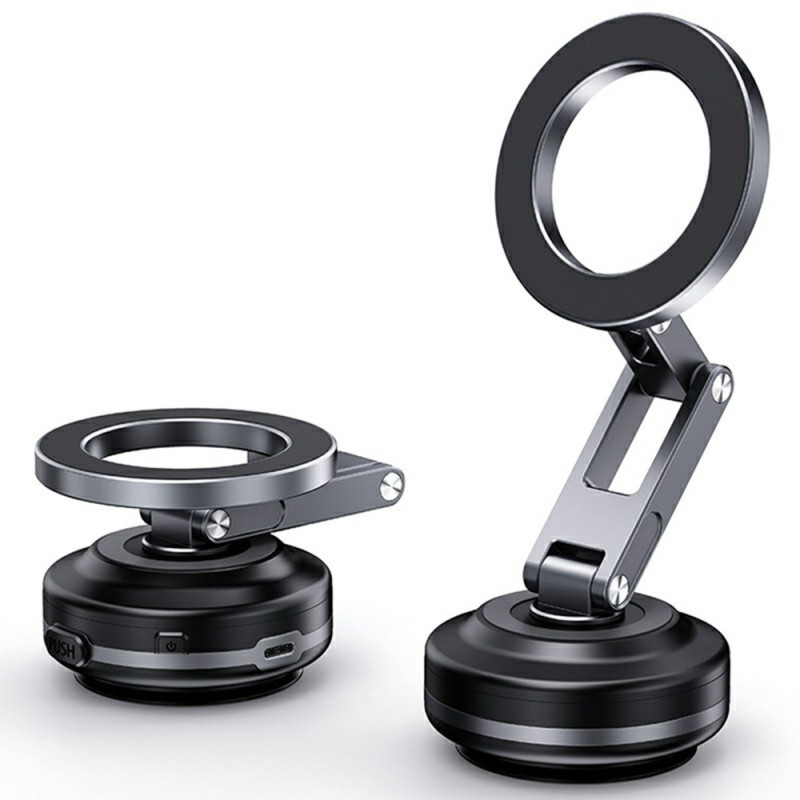 Magnetic Car Holder with Suction Cup and Folding Arm