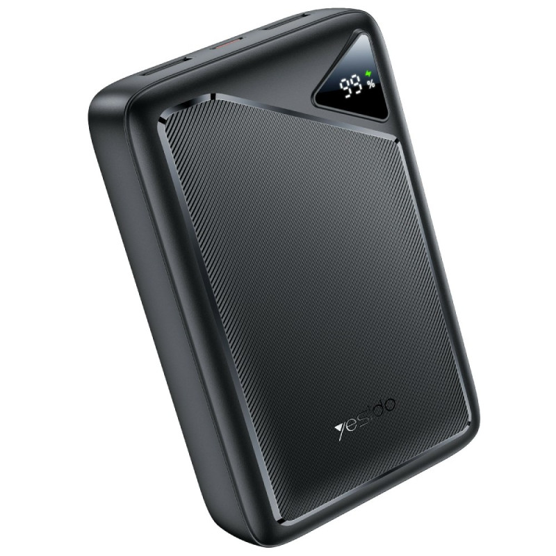 External Battery 20000mAh 2.4A 3 Ports (2 USB-A + 1 Type-C) YESIDO Digital Display