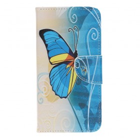 Cover Samsung Galaxy A70 Papillon Bleu et Jaune