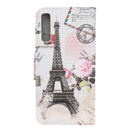Cover Samsung Galaxy A70 Tour Eiffel Rétro