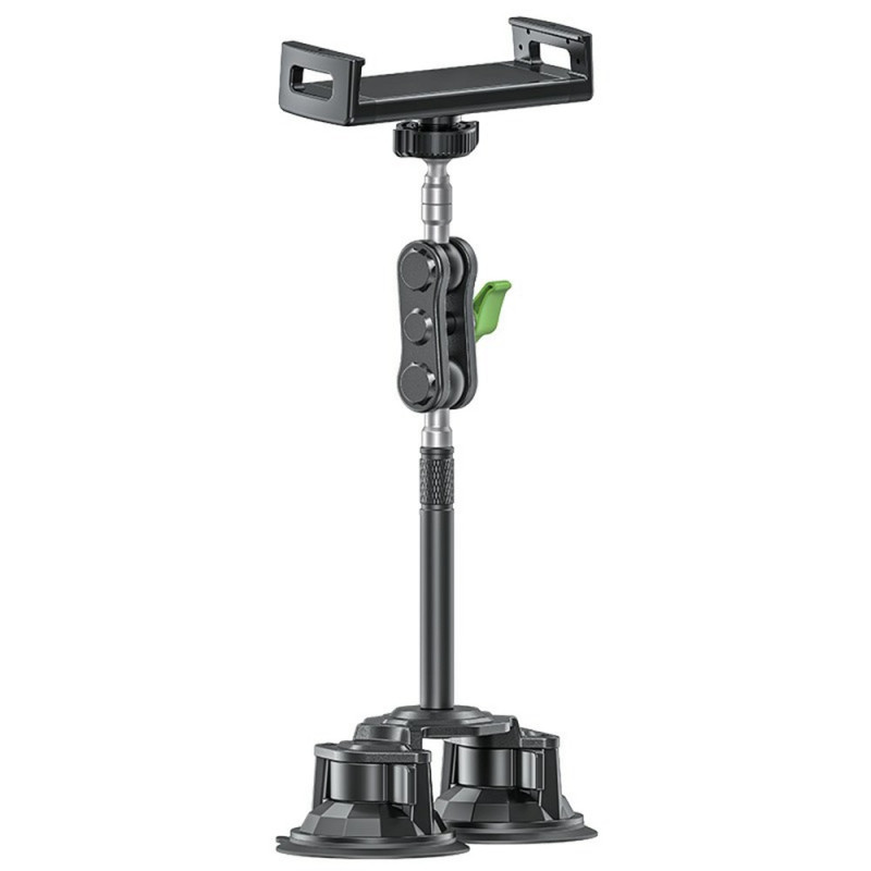 Universal Double Suction Cup Tablet Stand with Adjustable Arm