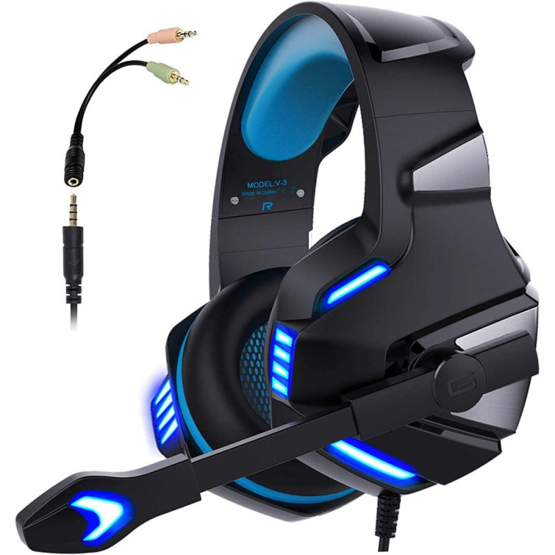 Wired Gaming Headset for PS4/PS5 with LED Lighting KOTION EACH