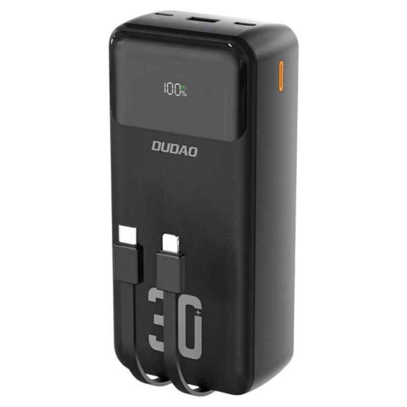 DUDAO 27000mAh External Battery with integrated iP/Type-C cables