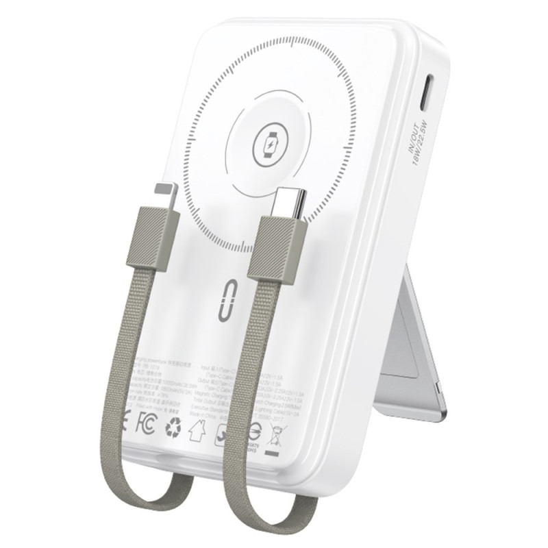 External Magnetic Fast Charge Battery with Stand and Integrated Cable TOTU