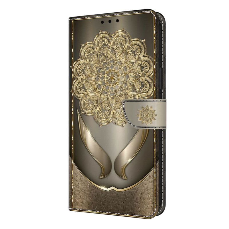 Samsung Galaxy S26 Plus Shiny Gold Flowers Case