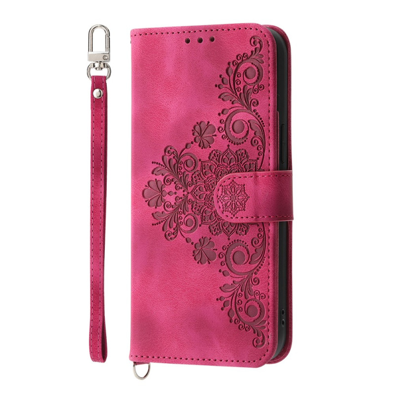 Case Oppo A6 Pro 5G / 4G Floral pattern Lanyard and Shoulder strap