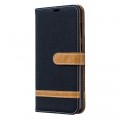 Samsung Galaxy A70 Fabric and Leather Effect Case with Strap