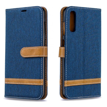 Samsung Galaxy A70 Fabric and Leather Effect Case with Strap