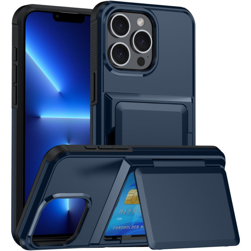 Case iPhone 13 Pro Card Holder and Integrated Stand Metal Effect