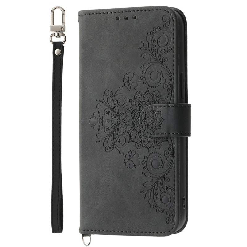 Suede-effect iPhone 13 Pro Max Case with Straps