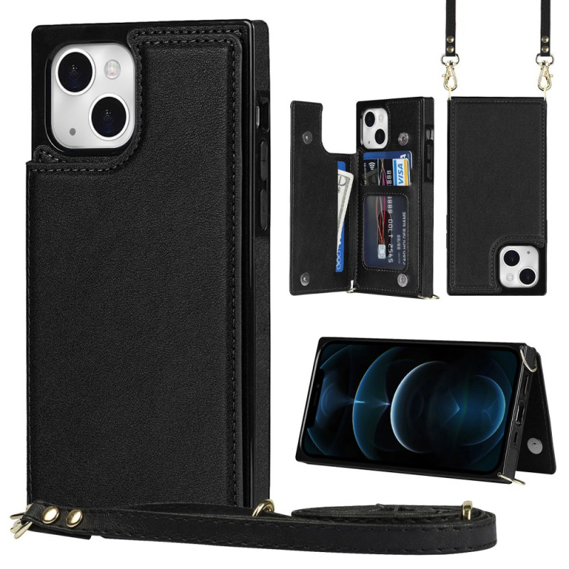 Case iPhone 13 Mini RFID Wallet and Shoulder Strap