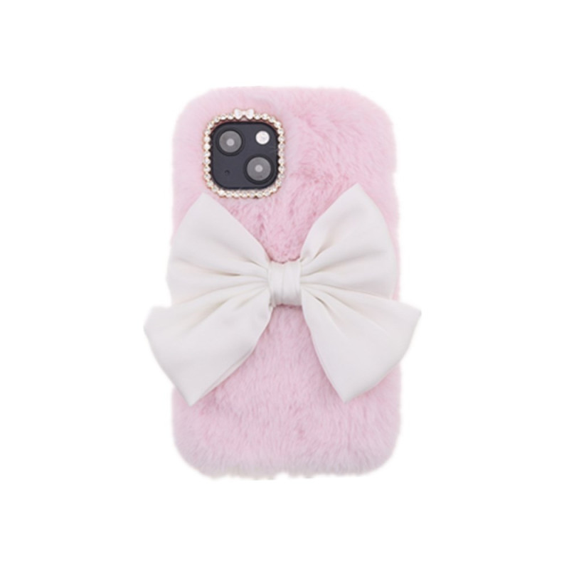 Case iPhone 13 Mini Plush Butterfly Bow with Strass