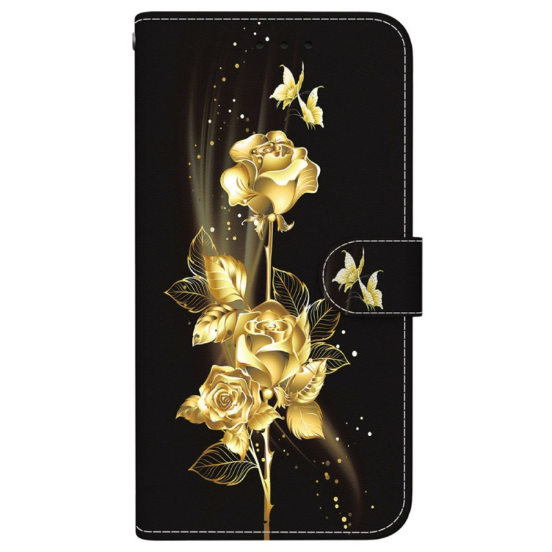 Xiaomi Redmi Note 15 5G Case Gold and Pink Butterflies